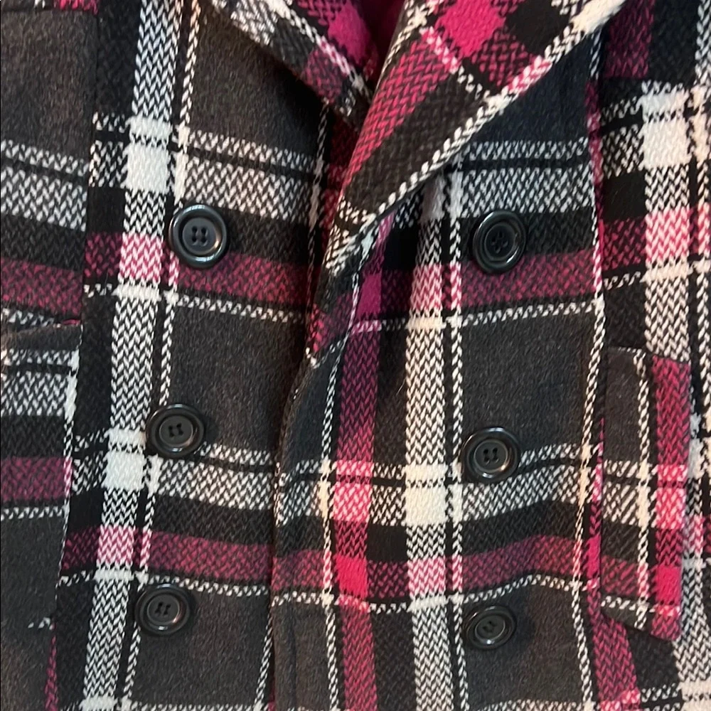 Dollhouse Black and Pink Pea Coat Timeless Elegance - Picture 5 of 12